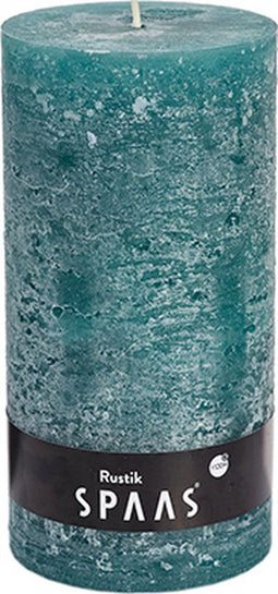 Cilinderkaars rustiek - Ø10 cm x 20 cm emerald groen