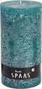 Cilinderkaars rustiek - Ø10 cm x 20 cm emerald groen