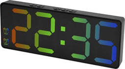 Nuvance Digitale Wekker - Dubbele Alarmfunctie - Helder LED-display - Zwart RGB
