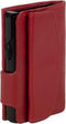 Clicksafe pasjeshouder - RFID - 8 pasjes - kunstleer/aluminium - rood/zwart - JU-961203