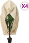 vidaXL - Plantenhoezen - met - ritssluiting - 4 - st - 70 - g/m² - 1x1,55 - m