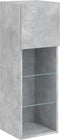 vidaXL - Tv-meubel - met - LED-verlichting - 30,5x30x90 - cm - betongrijs