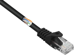 Renkforce RF-5044018 RJ45 Netwerkkabel, patchkabel CAT 5e U/UTP 3.00 m Zwart Snagless 1 stuk(s)
