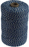 Katoentouw, blauw-wit, klos van 200 g, ongeveer 200 m