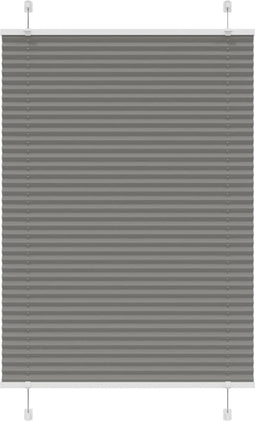 vidaXL - Plissé - rolgordijn - 90x150 - cm - stofbreedte - 89,4 - cm - antraciet