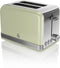 Swan Broodrooster Retro Groen 2 Sneden