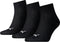 Puma - Kids 3-Pack Quarter Sokken Zwart - 31-34