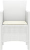 vidaXL - Tuinstoelen - met - Kussens - 4 - stuks - Wit - Poly - Rattan