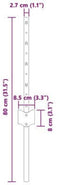vidaXL - Hekpalen - 5 - stuks - U-profiel - Grijs - 40 - cm - Staal
