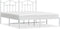 vidaXL - Bedframe - met - hoofdbord - metaal - wit - 180x200 - cm
