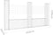 vidaXL - Schanskorf - U-vormig - met - 3 - palen - 260x20x150 - cm - ijzer