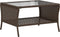 vidaXL - Tuinbank - 2-zits - met - kussens - & - tafel - poly - rattan - bruin