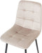 Set van 4 eetkamerstoelen POWELL Fluweel Beige