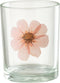 J-Line windlicht Bloem - glas - roze/mix