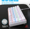 HXSJ V900 - Mechanisch Gaming Toetsenbord - RGB - Blue Switch - 61 Toetsen - QWERTY - Wit