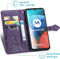 iMoshion Hoesje Geschikt voor Motorola Moto E7 Hoesje Met Pasjeshouder - iMoshion Mandala Bookcase - Paars