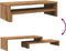 vidaXL - Monitorstandaard - 54x22x15 - cm - bewerkt - hout - artisanaal - eikenkleur