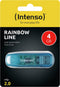 Intenso Rainbow Line - USB-stick 4GB - USB 2.0 - Blauw