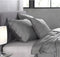 Zohome Kussensloop Satinado - Kussenhoes van 60x70 cm - Set van 2 stuks - 100% Katoen-Satijn - Grijs
