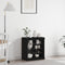 vidaXL - Sideboard - met - LED-verlichting - Zwart - Eiken - 60,5x37x67 - cm