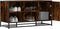 vidaXL - Schoenenbank - 100x40x53,5cm - bewerkt - hout - en - metaal - gerookt - eiken