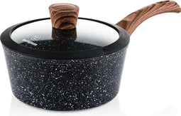 Westinghouse Steelpan - Ø 20 cm - Inductie - PFOA-vrij - Inclusief Deksel - Zwart Marmer