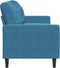 vidaXL - Driezitsbank - 180 - cm - fluweel - blauw
