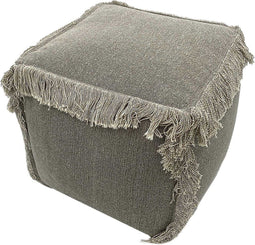 SVJ Poef Vierkant - 40 x 40 x 40 cm - Katoen - Lichtgrijs