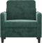 Fauteuil 60 cm fluweel donkergroen