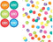 Uitdeelzakjes haza festive colors met stickers 6st
