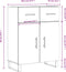 vidaXL - Dressoir - 69,5x34x90 - cm - bewerkt - hout - grijs - sonoma - eikenkleurig