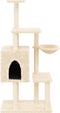 vidaXL - Kattenmeubel - met - sisal - krabpalen - 131 - cm - crèmekleurig