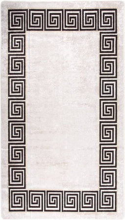 vidaXL - Vloerkleed - wasbaar - anti-slip - 190x300 - cm - lichtbeige