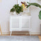 vidaXL - Kastdeuren - louvredesign - 2 - st - 39,5x29,5 - cm - wit