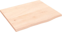 vidaXL - Tafelblad - 60x50x2 - cm - onbehandeld - massief - eikenhout