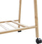 vidaXL - Kledingrek - met - schappen - en - wielen - 132x45,5x155,5 - cm - bamboe