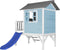 AXI Beach Lodge XL Speelhuis in Caribisch Blauw - Met Verdieping en Blauwe Glijbaan - Speelhuisje voor de tuin / buiten - FSC hout - Speeltoestel voor kinderen