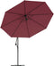 vidaXL - Zweefparasol - met - LED-verlichting - 350 - cm - bordeauxrood