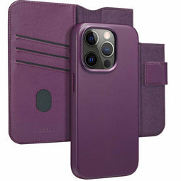 Accezz iPhone 15 - Leather Bookcase 2-in-1 voor MagSafe - Heath Purple