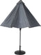 SenS-Line - Parasol Salou Stokparasol - Ø300 cm - 8-ribs- Polyester - Antraciet - Zonder Parsolvoet