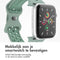 imoshion Sport⁺ bandje - Geschikt voor Apple Watch 1, 2, 3, 4, 5, 6, 7, 8, 9, 10 (42 mm), SE - 38/40/41 mm - Light Green & Green - S/M