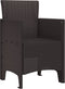 vidaXL - Tuinstoelen - 4 - stuks - Bruin - Poly - Rieten