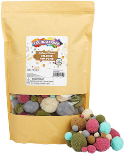 Colorations - Pom Poms Natuurlijke Tinten en Kleur, 300st.