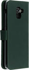 Selencia Hoesje Geschikt voor Samsung Galaxy J6 Hoesje Met Pasjeshouder - Selencia Echt Lederen Bookcase - Groen