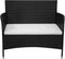 vidaXL - Tuinbank - met - kussen - poly - rattan - zwart