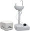 vidaXL - Campingtoilet - en - wasbak - draagbaar