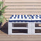 vidaXL - Palletkussen - gestreept - 58x58x10 - cm - oxford - stof - blauw - en - wit