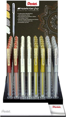 Gelschrijver pentel k118 grip m assorti | 48 stuks