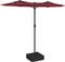 vidaXL - Parasol - dubbel - dak - 316x240 - cm - bordeauxrood