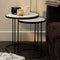 Atmooz - Bijzettafel Townsville (set van 2) - Rond - Binnen - Interieur -Wit marmer - Hoogte 48cm - Metaal en marmer
